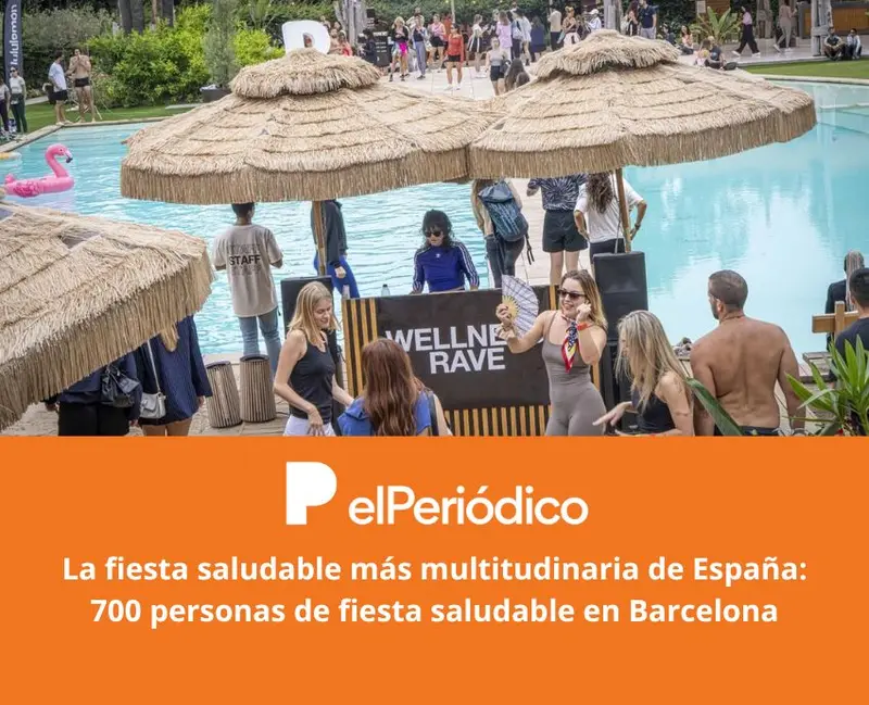 El Periódico - La 'wellness rave' más multitudinaria de España: 700 personas de fiesta saludable en Barcelona